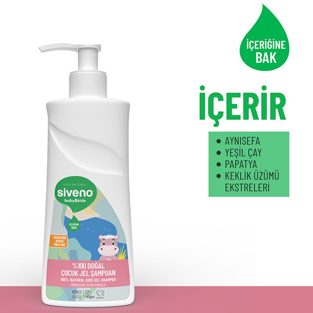 SIVENO % 100 Doğal Çocuk Jel Şampuan ( 325 ml )