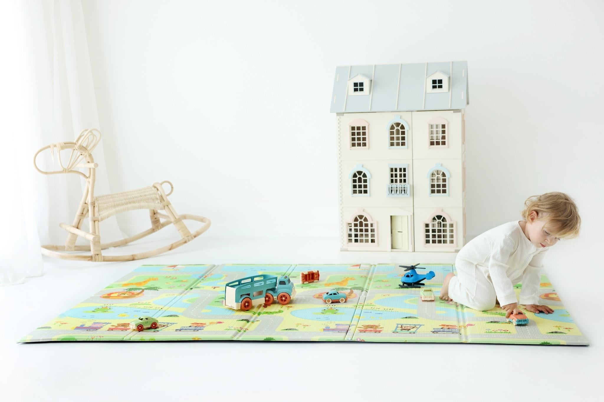 Oyun Matı...Katlanabilir Yeşil Parkur 200*130*1