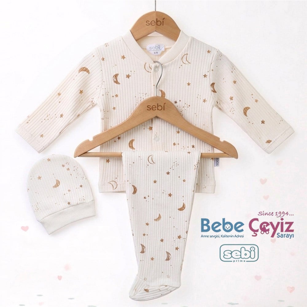 SEBİ PRİME Ay Yıldız Pijama Takım  ( 0-3 Ay )