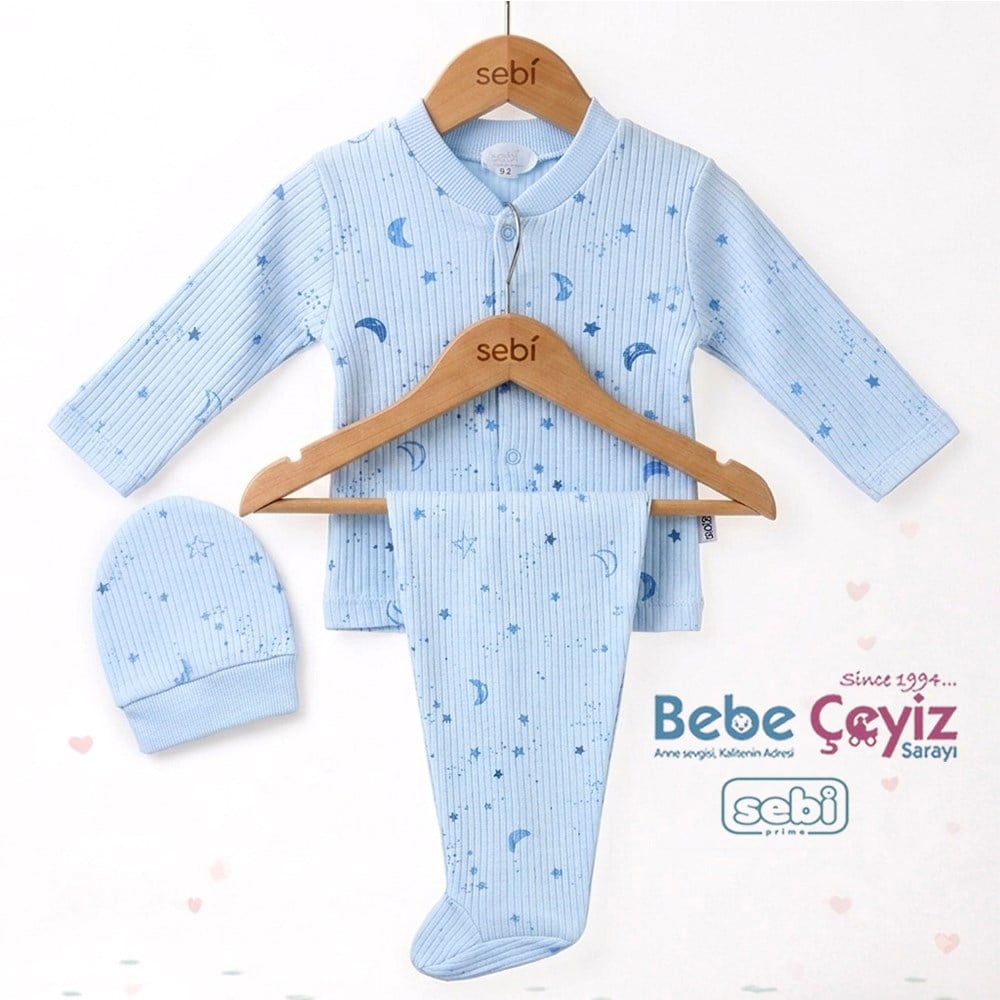 SEBİ PRİME Ay Yıldız Pijama Takım  ( 0-3 Ay )