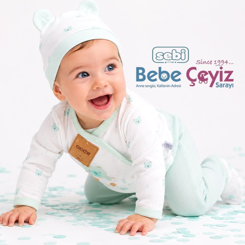 SEBİ PRİME Ayı Baskılı 5li Hastane Çıkışı ( Mint )