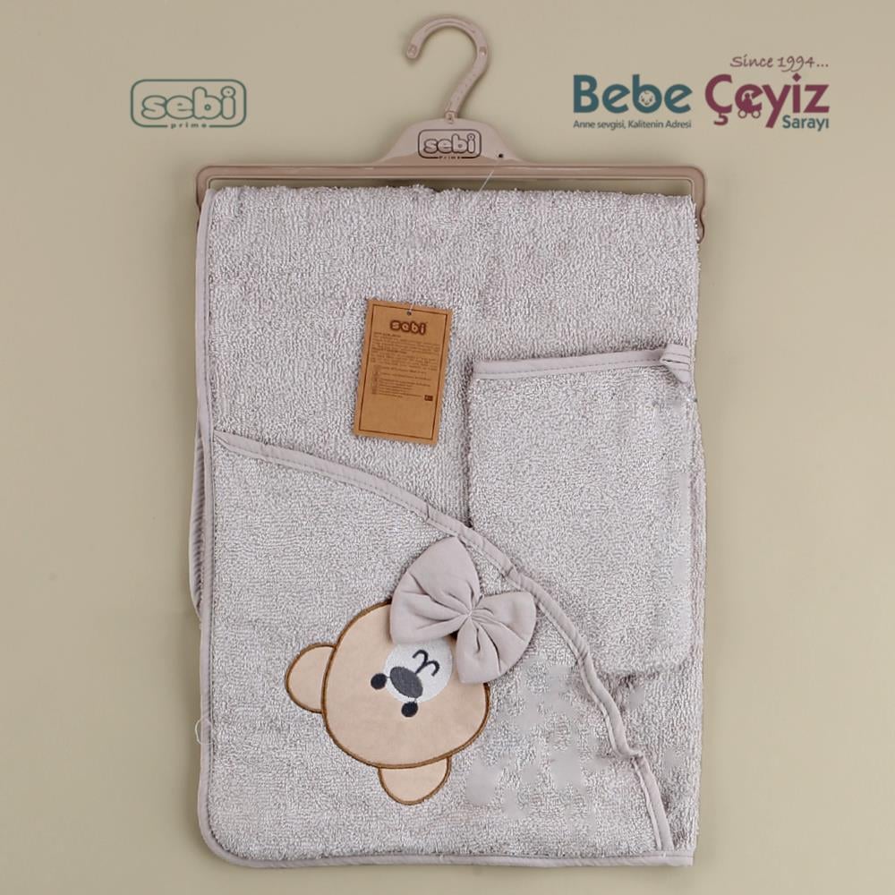 Havlu...Ayı Desen Gri