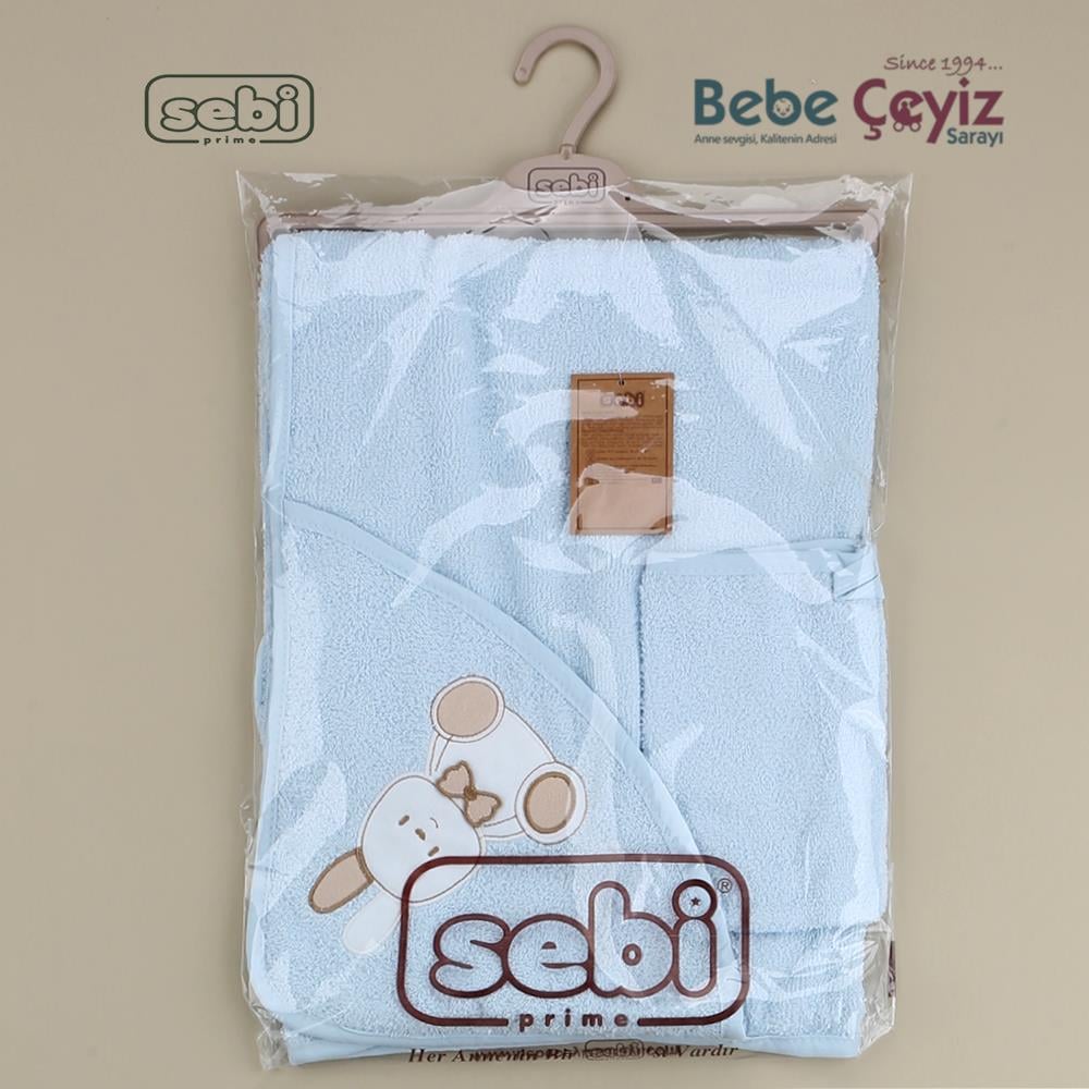 Havlu...Ayı Desen Mavi