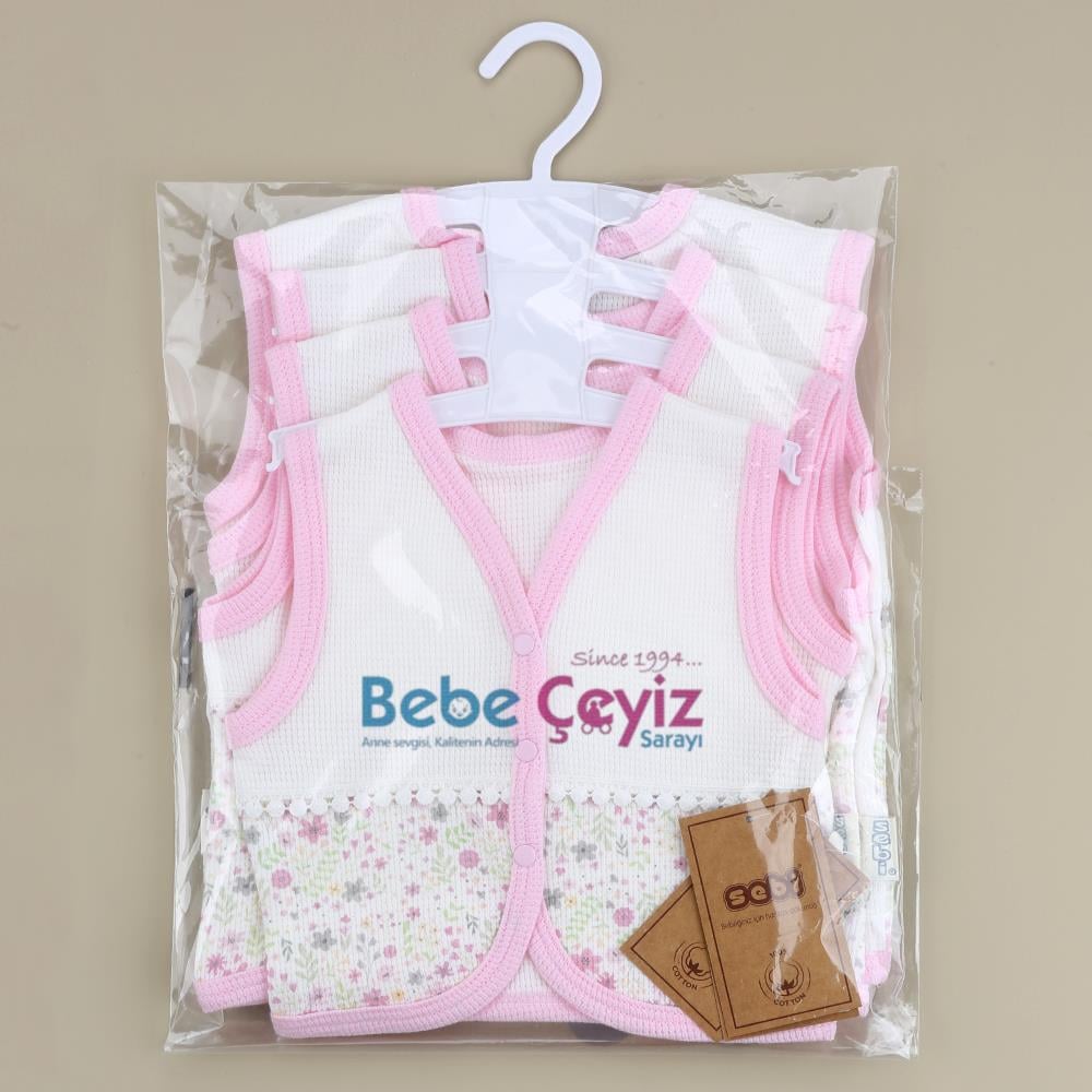 Yelek...Çiçekli ( Pembe )