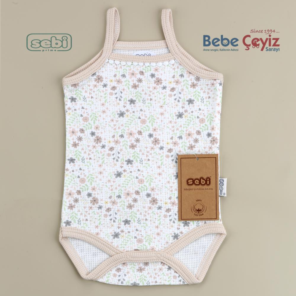 Sebi Çiçekli İp Askılı Badi