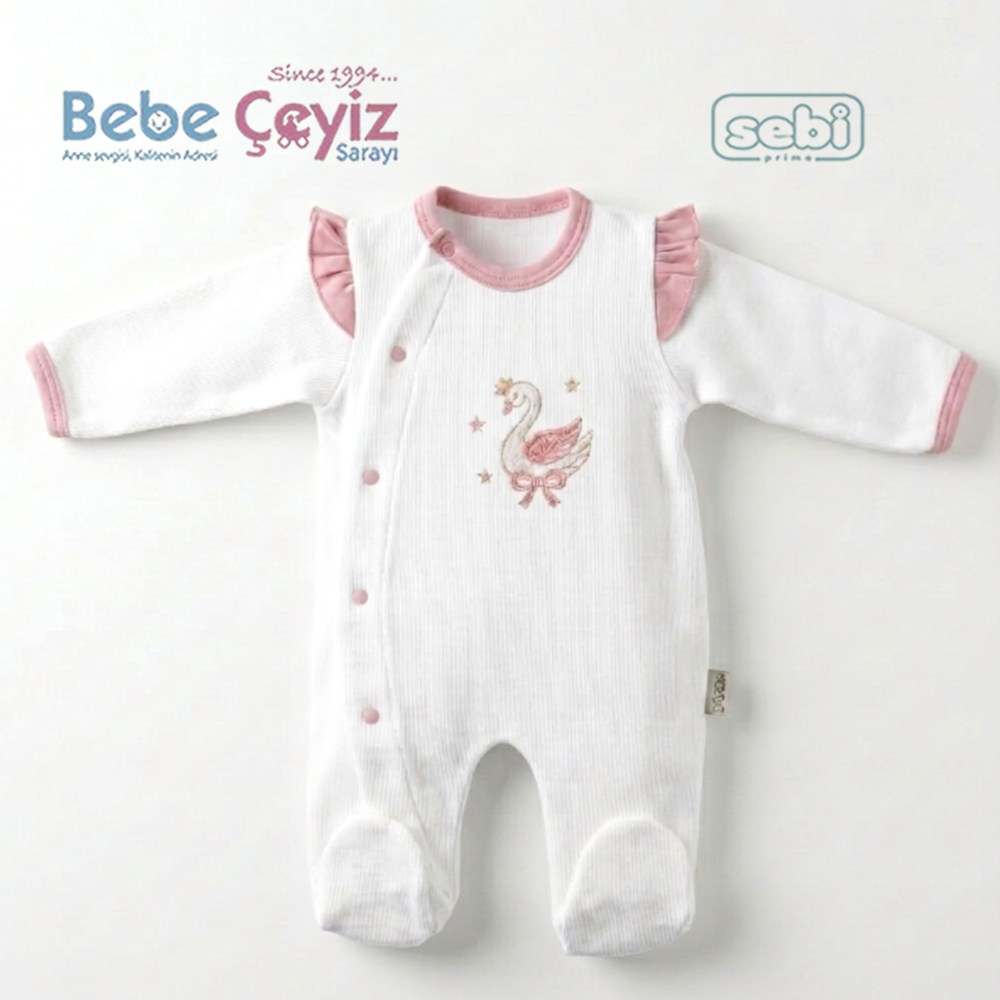Sebi Kuğulu Tulum Ekru-Gül Kurusu