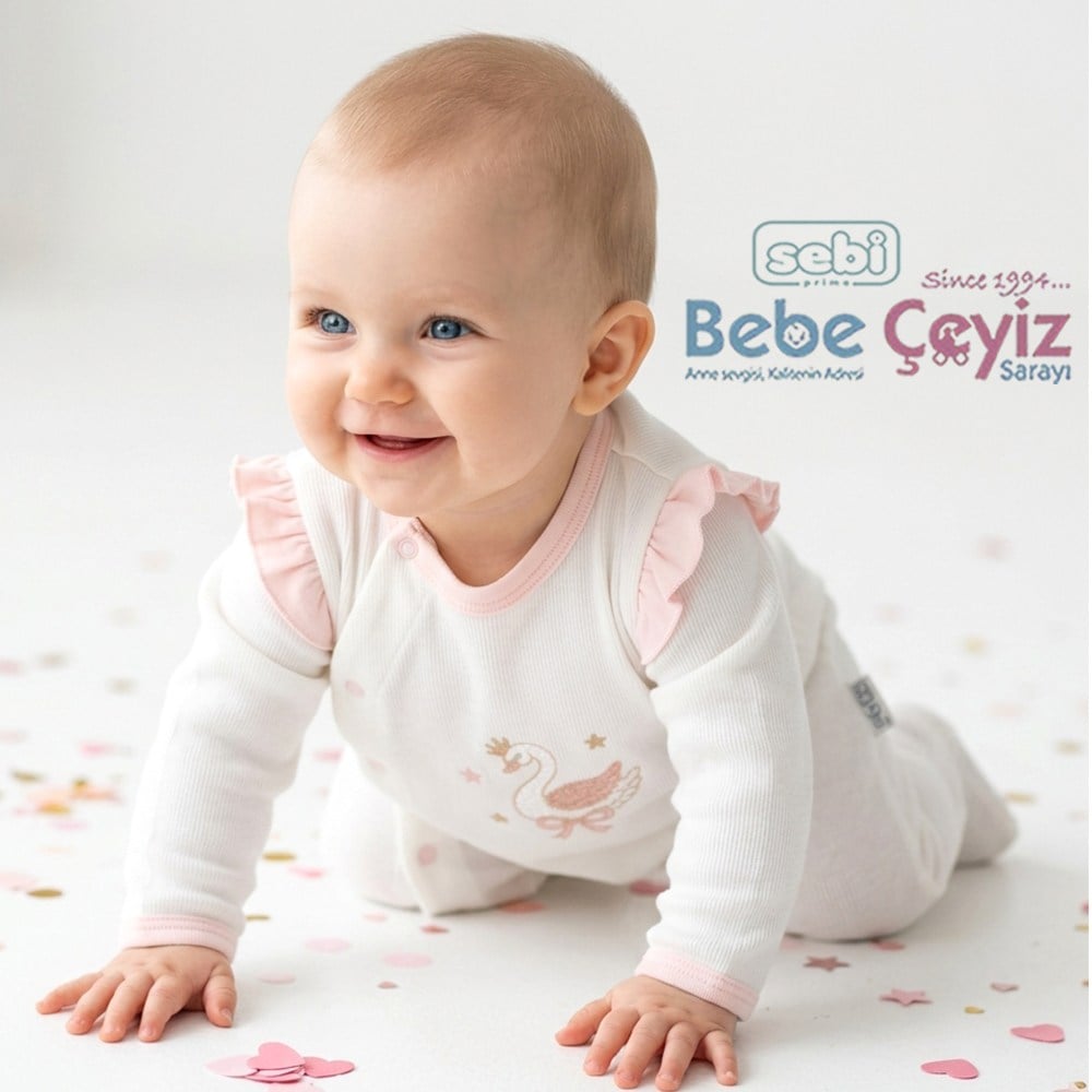 Sebi Kuğulu Tulum Ekru-Somon