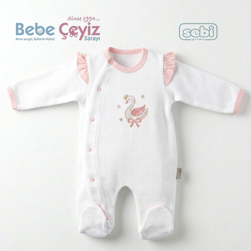 Sebi Kuğulu Tulum Ekru-Somon