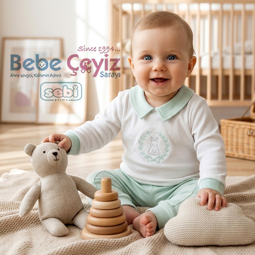 SEBİ PRİME Tavşan 2li Takım ( Mint )