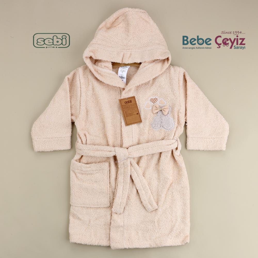 Bornoz Takım...Tavşan Desen Bej