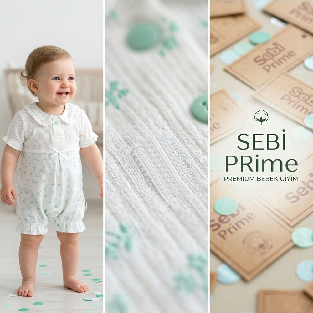 Sebi Prime Waffle Çiçek Fırfırlı Tulum
