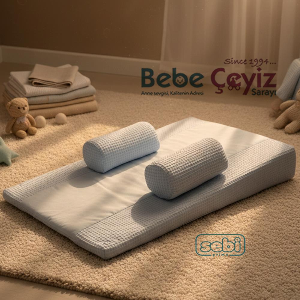SEBİ PRİME Waffle Reflü Yatağı ( Mavi )