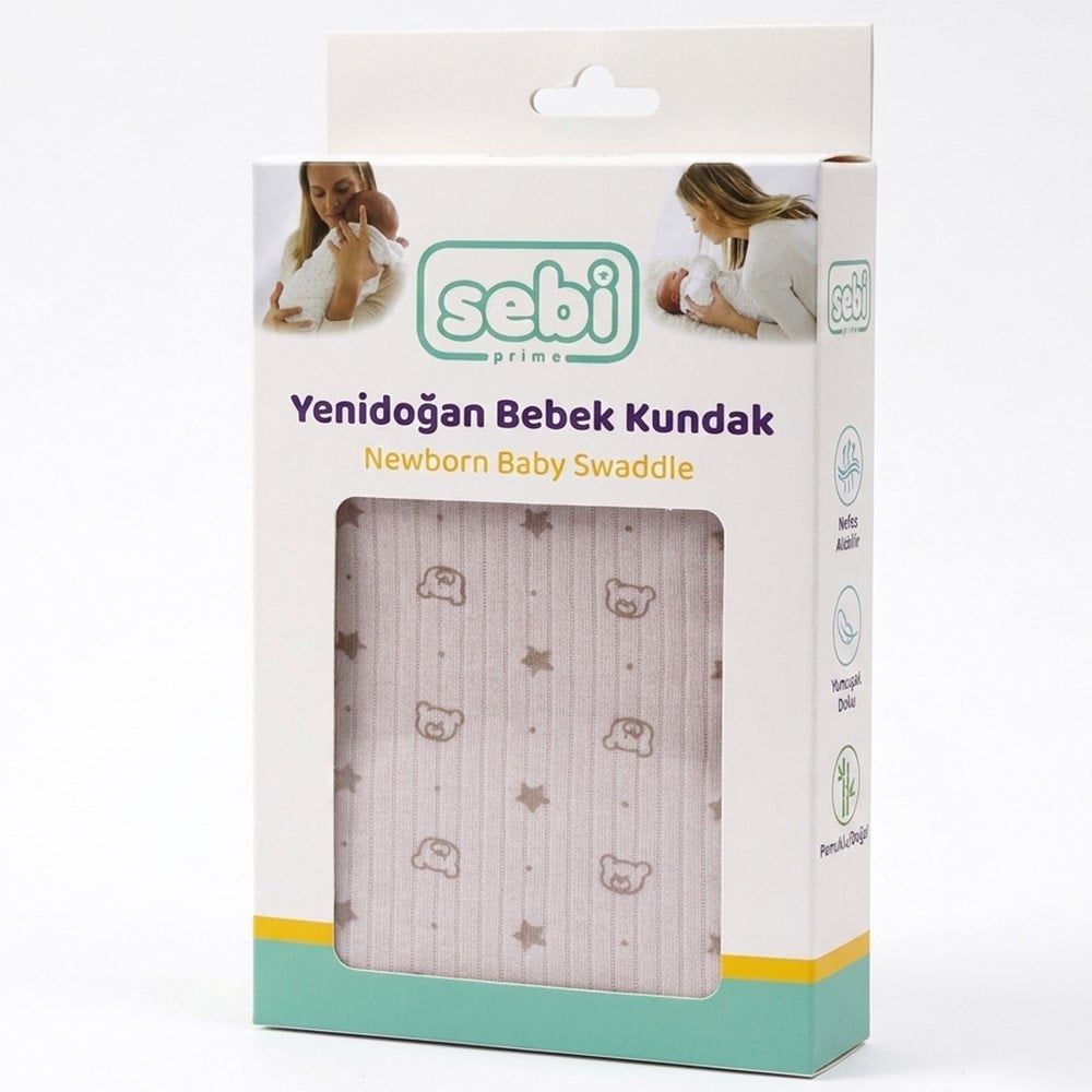 SEBİ PRİME Yıldız Ayıcık Kundak ( Bej )