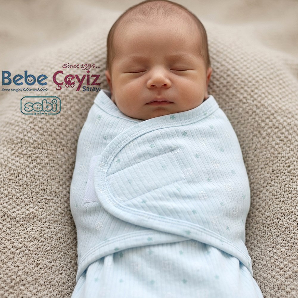 SEBİ PRİME Yıldız Ayıcık Kundak ( Mavi )