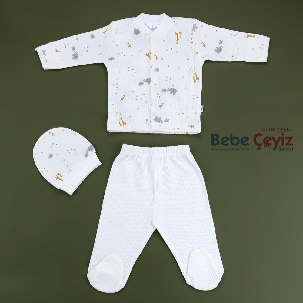 Pijama Takım...Zürafa Fil 0-3 Ay