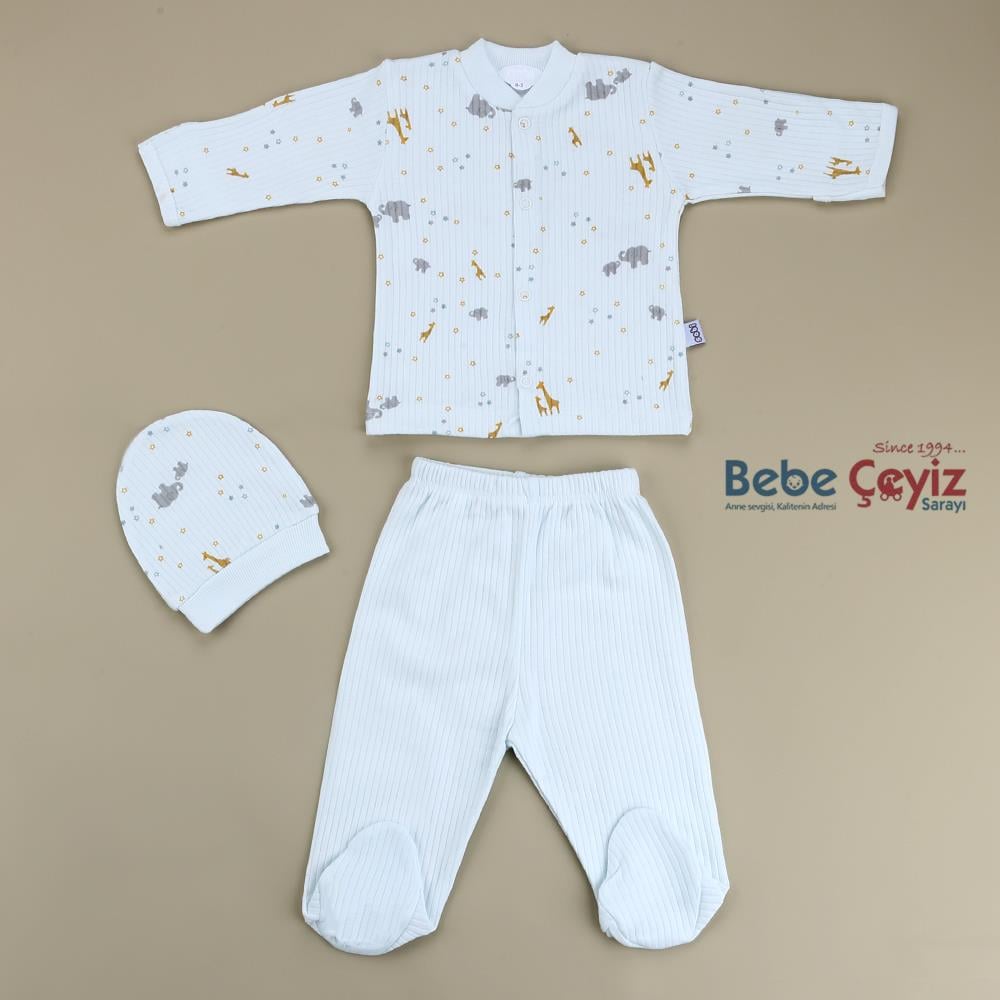 Pijama Takım...Zürafa Fil 0-3 Ay