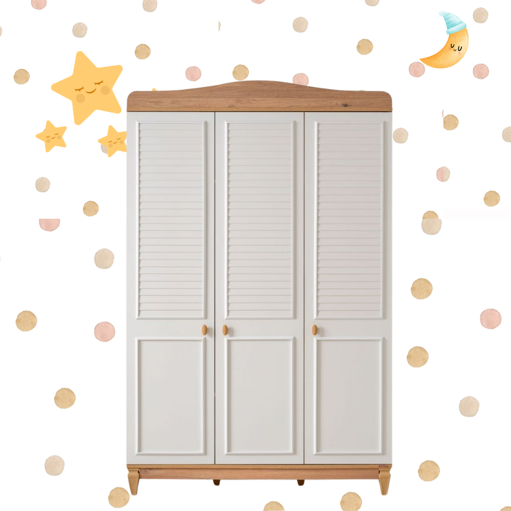 Set...Happy Dolap+ Şifonyer + Karyola Bazasız