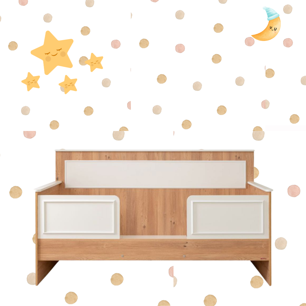 Set...Happy Dolap+ Şifonyer + Karyola Bazasız