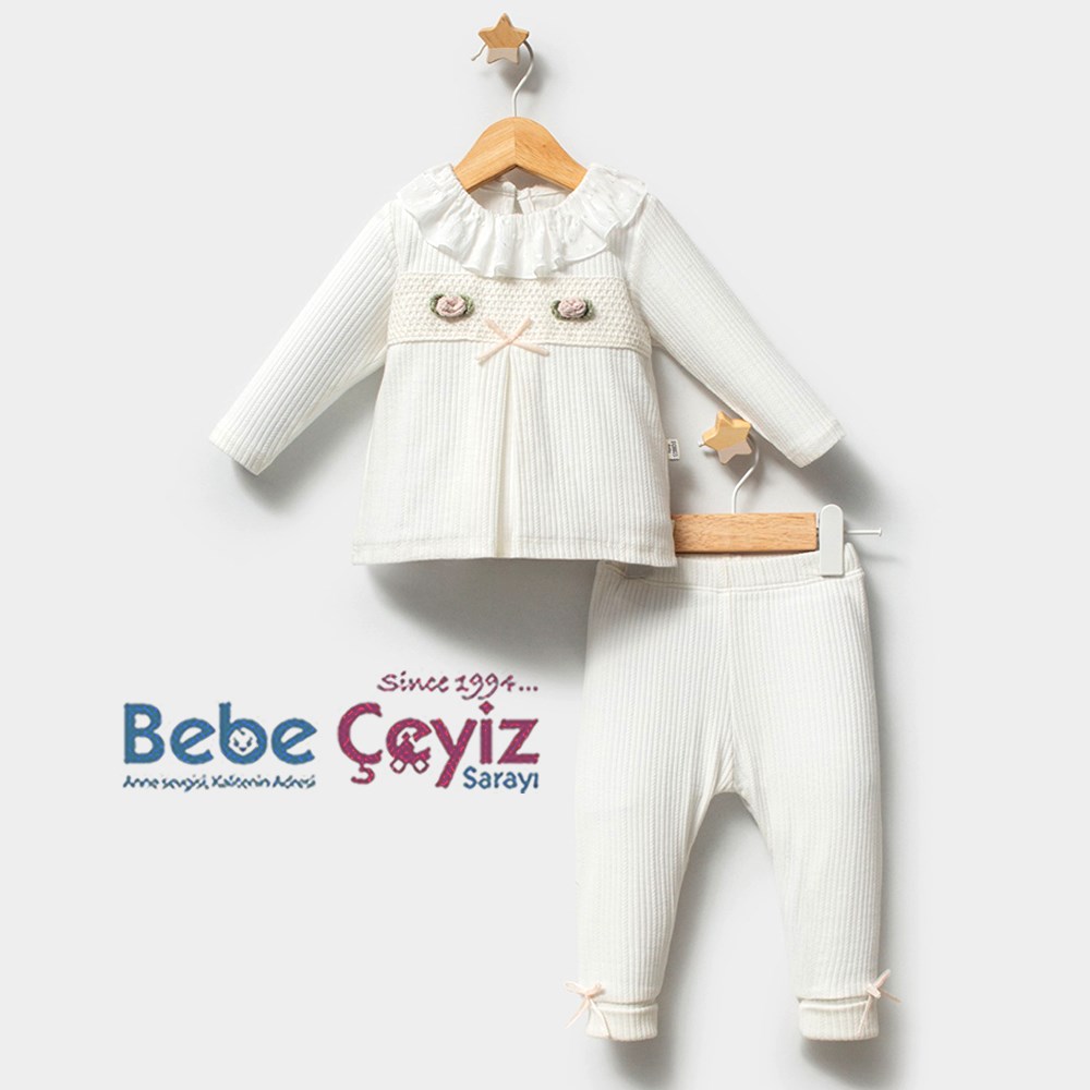 TONGS BABY Newborn 2'li Takım  ( Ekru )