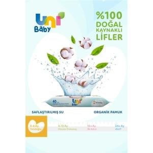 Uni Baby Yenidoğan Islak Mendil 3lü 40 Adet