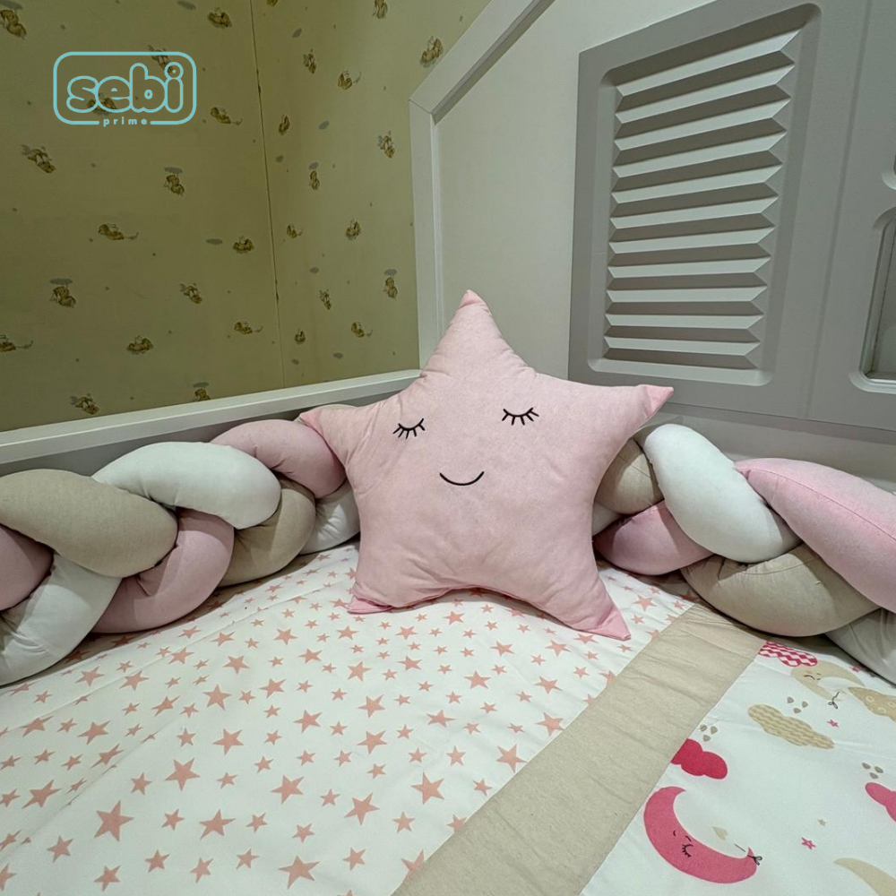 Uyku Seti...Montesori Bulutlu Set(Pembe)