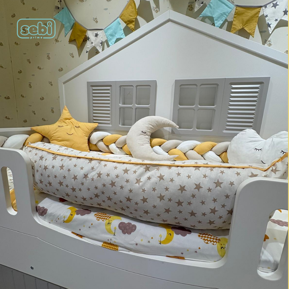 Uyku Seti...Montesori Bulutlu Set(Bej)