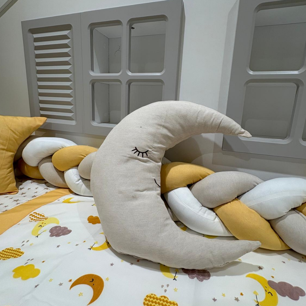 Uyku Seti...Montesori Bulutlu Set(Bej)