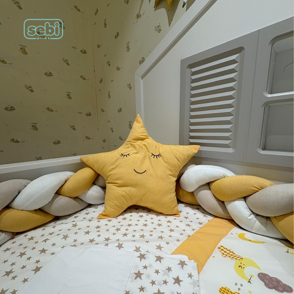 Uyku Seti...Montesori Bulutlu Set(Bej)