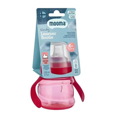 MOOMA Kindy Alştırma Bardağı 200 Ml 6+ ( Kırmızı )