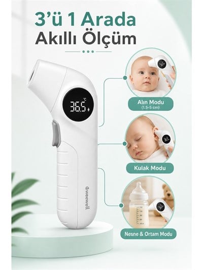 WEEWELL Dıjital Kızılötesi Alın ve Kulak Termal Ateş Ölçer