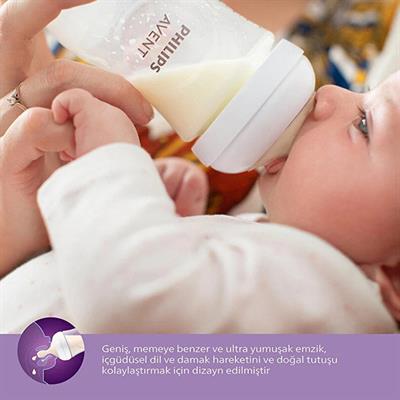 PHİLİPS AVENT 2 li Doğal Tepkili Biberon Emziği 3+Ay No:4