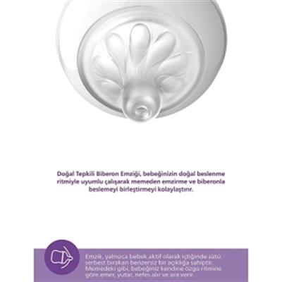 AVENT Doğal Tepkili Biberon PP 1+Ay 260ml - Mavi