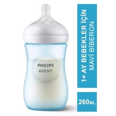 AVENT Doğal Tepkili Biberon PP 1+Ay 260ml - Mavi