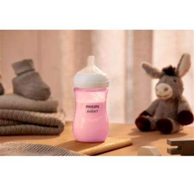 AVENT Doğal Tepkili Biberon PP 1+Ay 260ml - Pembe