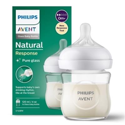 AVENT Doğal Tepkili Cam Biberon 0+Ay 125ml