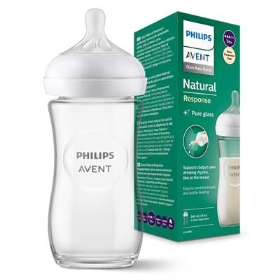 AVENT Doğal Tepkili Cam Biberon 1+Ay 240ml