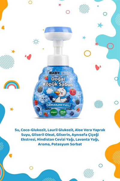 BABY İCON Doğal Köpük Sabun 350ml Orman Mevyeli