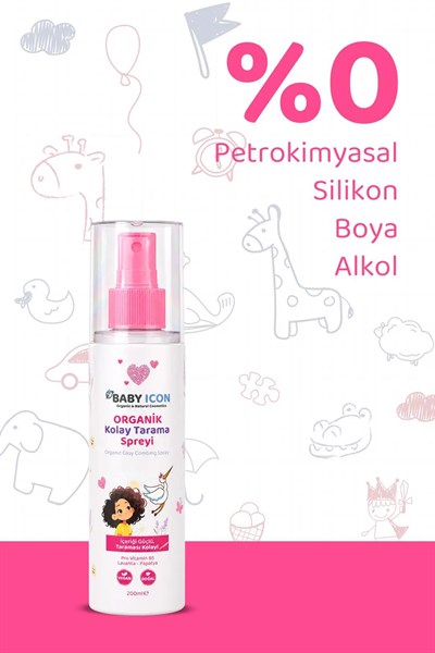 Baby Icon Organik Vegan Kolay Tarama Spreyi 200 ml