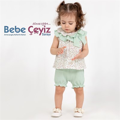 BABY ROSE Çıtır Çiçekli Şort Takım  