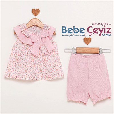 BABY ROSE Çıtır Çiçekli Şort Takım  