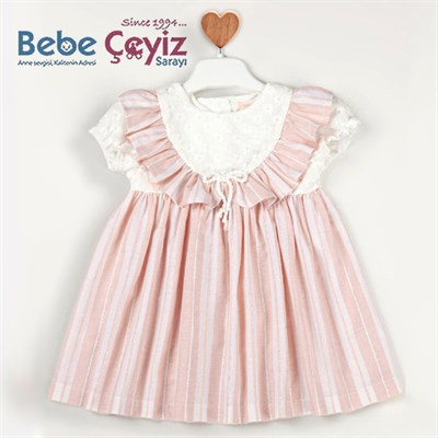 BABY ROSE Çizgili Brode Elbise 
