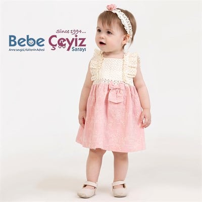 BABY ROSE Müslin Brodeli Elbise  