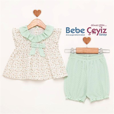 BABY ROSE Robası Fırfırlı Şortlu Takım  
