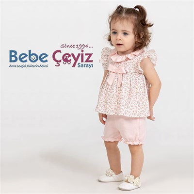 BABY ROSE Robası Fırfırlı Şortlu Takım  