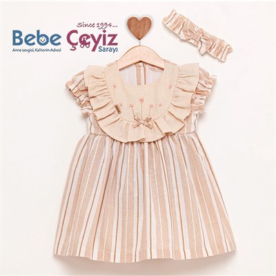 BABY ROSE Robası Nakışlı Fırfırlı Elbise  