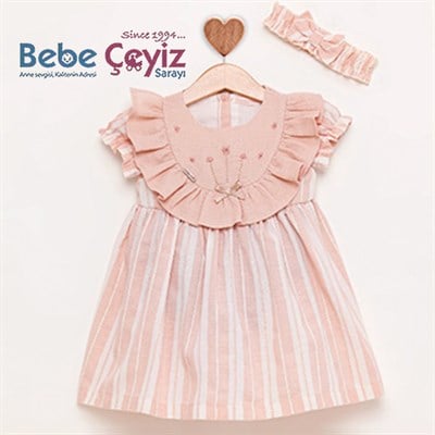 BABY ROSE Robası Nakışlı Fırfırlı Elbise  