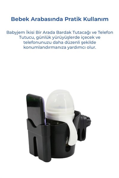 BABYJEM Araba Bardak ve Telefon Tutacağı