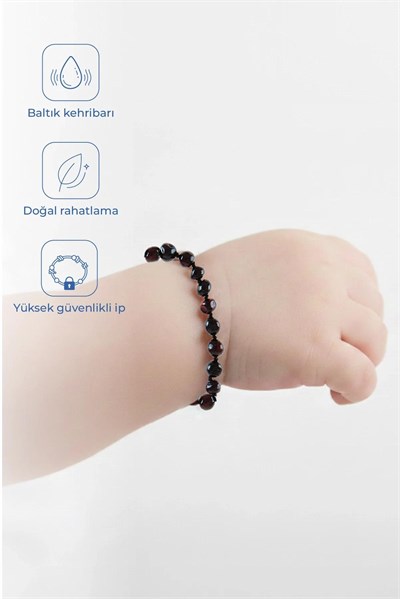 Babyjem Kehribar Gökkuşağı Bebek Bilekliği