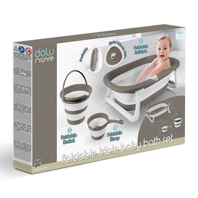 DOLU 3lü Bebek Banyo Set ( Gri )
