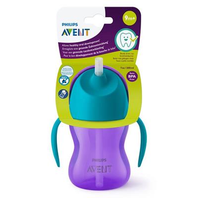 Bardak... Desenli Pipetli Bardak 200 ml Kız